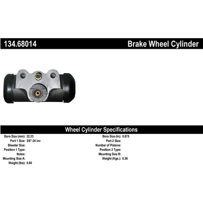 Rear Wheel Cylinder by CENTRIC PARTS - 134.68014 pa2
