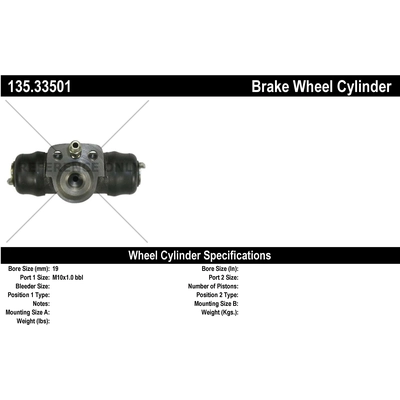Rear Wheel Cylinder by CENTRIC PARTS - 135.33501 pa1