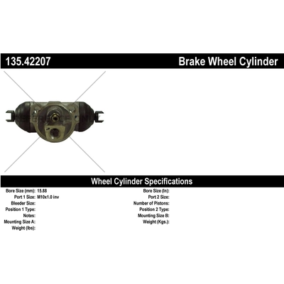 Rear Wheel Cylinder by CENTRIC PARTS - 135.42207 pa2