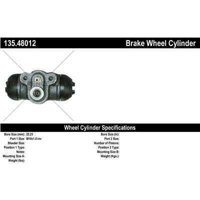 Cylindre de roue arrière by CENTRIC PARTS - 135.48012 pa2