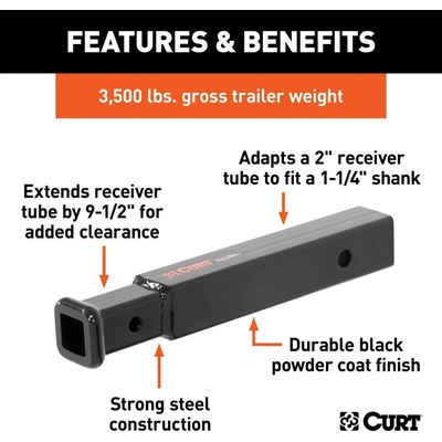 Receiver Adapters & Extenders by CURT MANUFACTURING - 45775 pa4