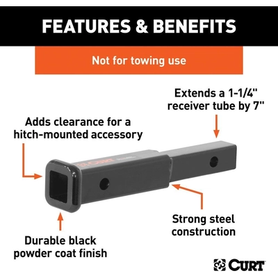 Receiver Extender by CURT MANUFACTURING - 45789 pa6