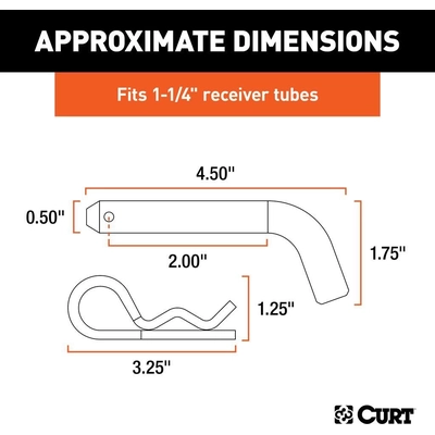 Receiver Pins by CURT MANUFACTURING - 21400 pa6