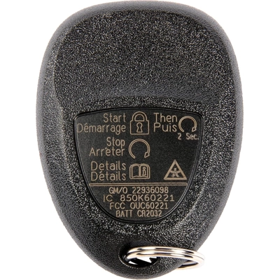 Remote Lock Control Or Fob by ACDELCO - 22936098 pa2