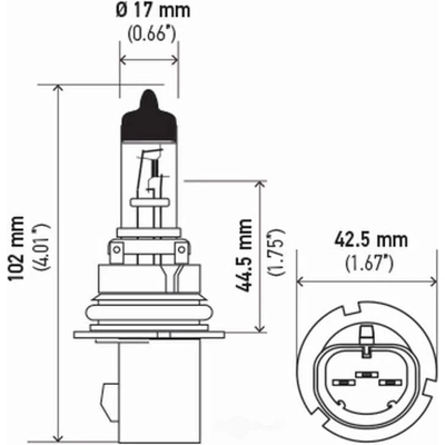 Replacement Bulb by HELLA - 9007LL pa3