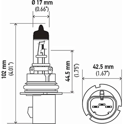 Replacement Bulb by HELLA - 9007P50 pa4