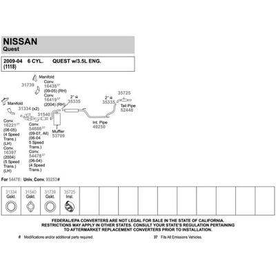 WALKER USA - 49250 - Resonator And Pipe Assembly pa4