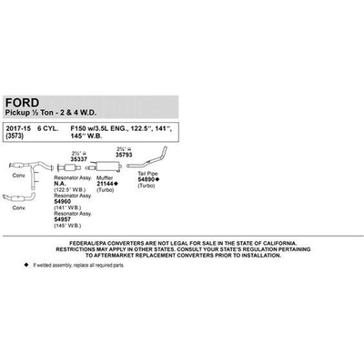 Resonator And Pipe Assembly by WALKER USA - 54960 pa5