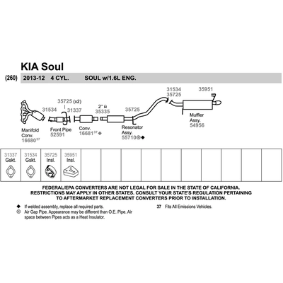 Resonator And Pipe Assembly by WALKER USA - 55710 pa3