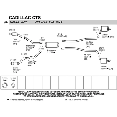 Silencieux Auxiliaire de WALKER USA - 21727 pa3