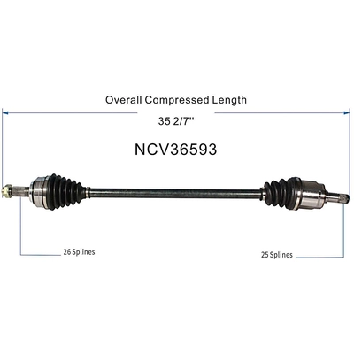 GSP NORTH AMERICA - NCV36593 - CV Axle Assembly pa6