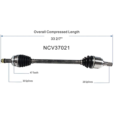 GSP NORTH AMERICA - NCV37021 - CV Axle Assembly pa6