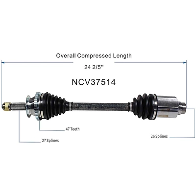 GSP NORTH AMERICA - NCV37514 - CV Axle Assembly pa6