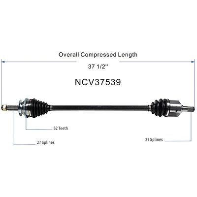 GSP NORTH AMERICA - NCV37539 - CV Axle Assembly pa5