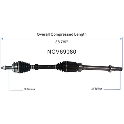 GSP NORTH AMERICA - NCV69080 - CV Axle Assembly - Front Right pa2