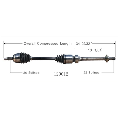 Right New CV Complete Assembly by WORLDPARTS - 129012 pa1