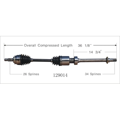 Right New CV Complete Assembly by WORLDPARTS - 129014 pa1