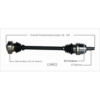 Right New CV Complete Assembly by WORLDPARTS - 129022 pa1