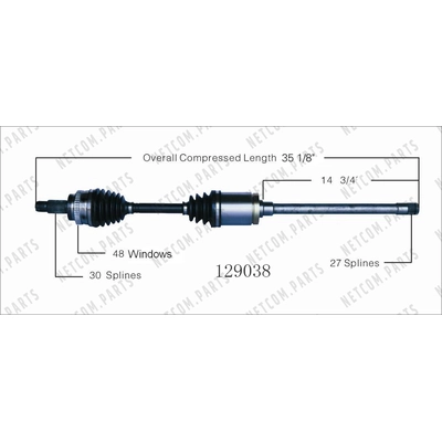 Right New CV Complete Assembly by WORLDPARTS - 129038 pa1