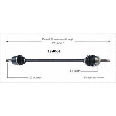 Right New CV Complete Assembly by WORLDPARTS - 139061 pa1