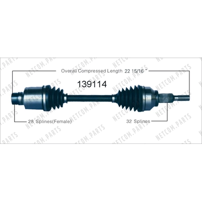 Right New CV Complete Assembly by WORLDPARTS - 139114 pa1