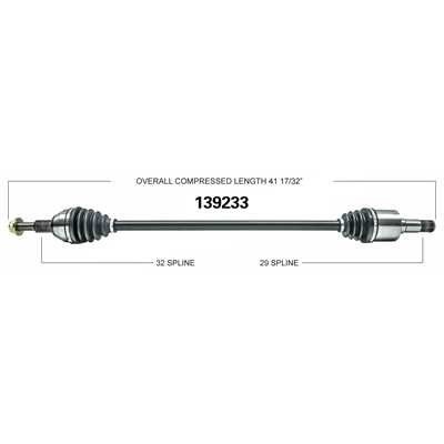 WORLDPARTS - 139233 - Right New CV Complete Assembly pa1