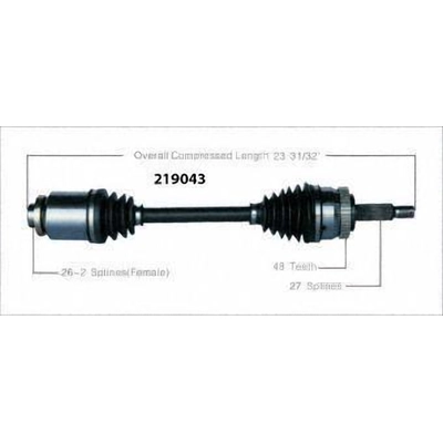 Right New CV Complete Assembly by WORLDPARTS - 219043 pa1