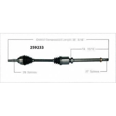 Right New CV Complete Assembly by WORLDPARTS - 259233 pa1