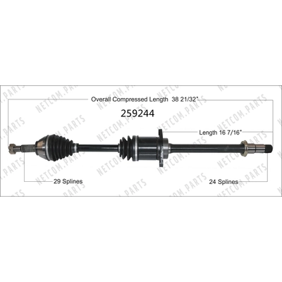 Right New CV Complete Assembly by WORLDPARTS - 259244 pa1