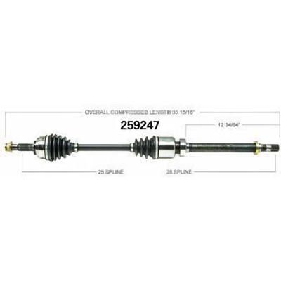 Right New CV Complete Assembly by WORLDPARTS - 259247 pa1