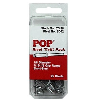 HELICOIL - 57438 - Steel Medium Head Silver Blind Rivets pa1