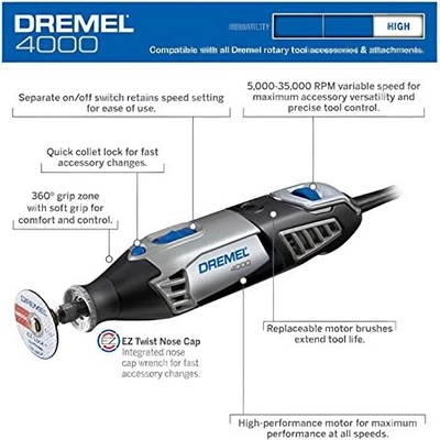 Rotary Tool Kit by DREMEL - 4000-434 pa7