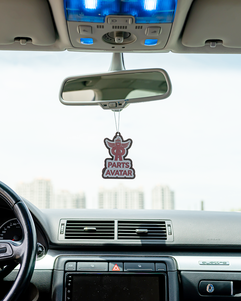 Rust Edges Italics Car Air Freshener