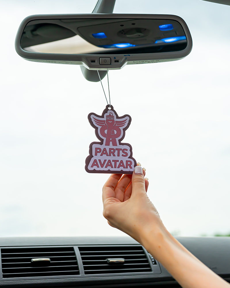 Rust Edges Italics Car Air Freshener