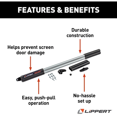 RV Screen Door Push Bar by LIPPERT COMPONENTS - 2021000090 pa8