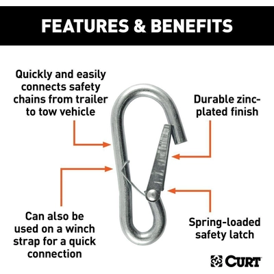 S-Hook With Safety Latch by CURT MANUFACTURING - 81261 pa7