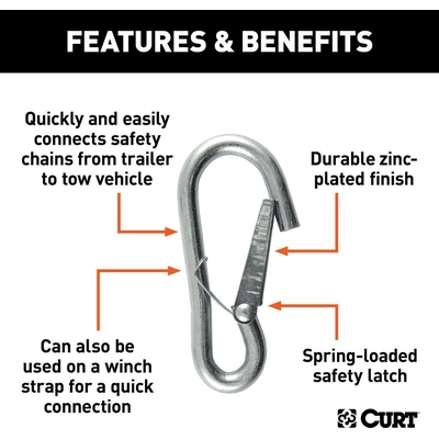 S-Hook With Safety Latch by CURT MANUFACTURING - 81266 pa4