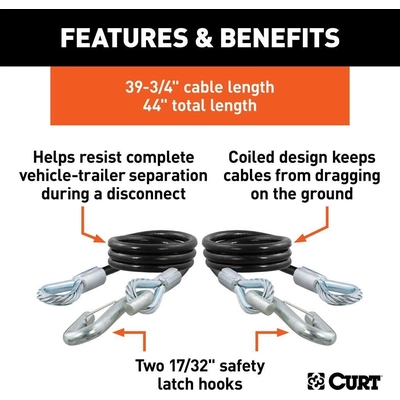 Safety Cable by CURT MANUFACTURING - 80176 pa8