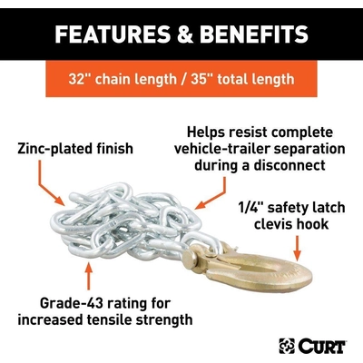 Safety Chain Assembly by CURT MANUFACTURING - 80302 pa6