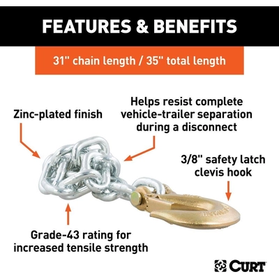 Safety Chain Assembly by CURT MANUFACTURING - 80315 pa3