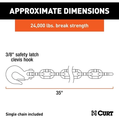 Safety Chain Assembly by CURT MANUFACTURING - 80316 pa7
