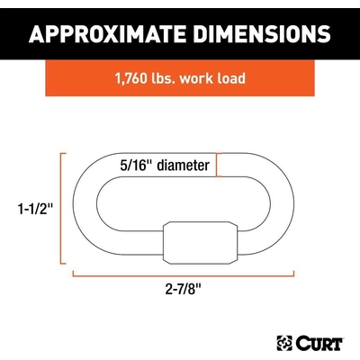 Safety Chain Quick Link by CURT MANUFACTURING - 82903 pa6