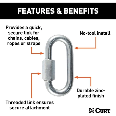 Safety Chain Quick Link by CURT MANUFACTURING - 82930 pa4