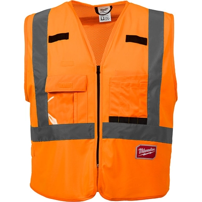 MILWAUKEE - 48-73-5071 - Class 2 High Visibility Orange Safety Vest pa1