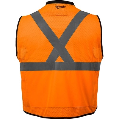 MILWAUKEE - 48-73-5091 - Class 2 High Visibility Orange Performance Safety Vest pa2