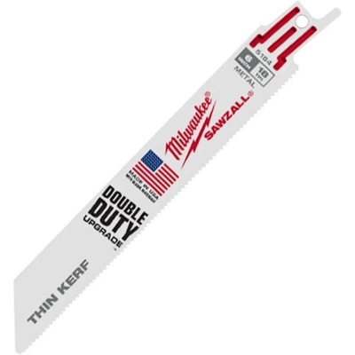 SAWZALL™ 18 TPI 6" Bi-Metal Straight Thin Kerf Reciprocating Blades (50 Pieces) by MILWAUKEE - 48-01-6184 pa1