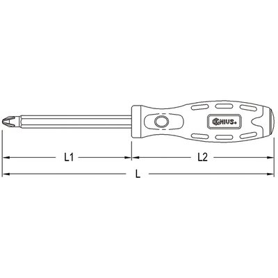 GENIUS - 509+1812 - Philips Tang-Thru Screwdriver 245mmL(Pack of 25) pa2