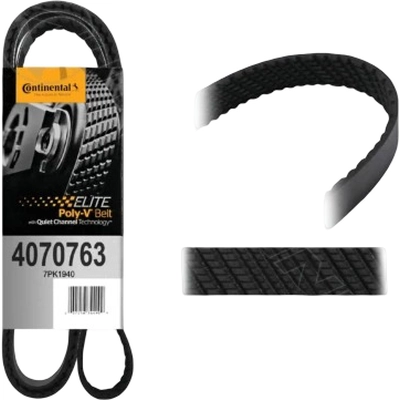 CONTINENTAL - 4070763 - Serpentine Belt - Automotive V- Belt pa4