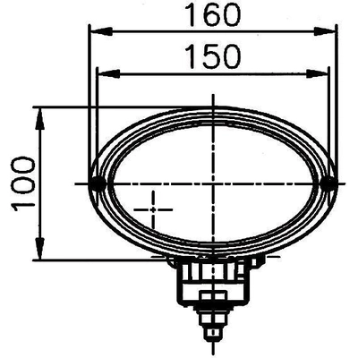 Single Bean Halogen Work Light by HELLA - 996361271 pa4