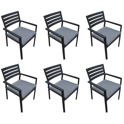 MOSS - MOSS-0817C - Slats Stackable Chair With Comfortable Curved Back pa1